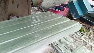 Progres produksi atap fiberglass custom