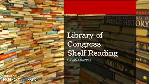 Understanding Library of Congress Call Numbers