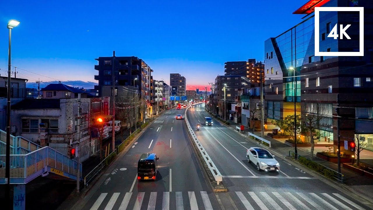 Tokyo,Japan - Sunset Walk: Musashiseki to Seibu-Yanagisawa Station | 4K HDR