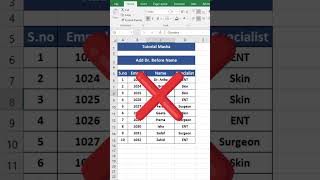 Don't Type Dr. Manually in Excel | Excel Tutorial | #shorts #youtubeshorts #trending