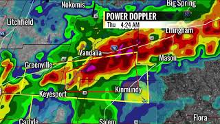 Severe Thunderstorm Warning continues throughout the St. Louis and Illinois area