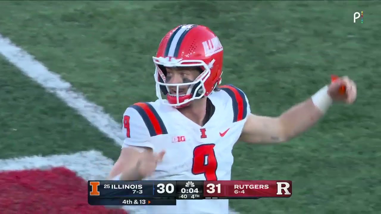 Pat Bryant Gets The TD With 4 Seconds Left on the Clock vs. Rutgers | Illinois Football | 11/23/2024