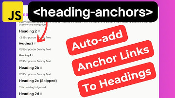 Add Accessible Shareable Anchor Links To Headings