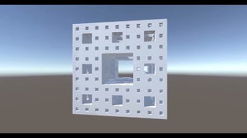 Menger Sponge (Fractal) generated in Unity