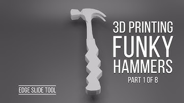 EDGE SLIDE TOOL in Blender 2.9 for FUNKY HAMMER 3D Print Design (2020)