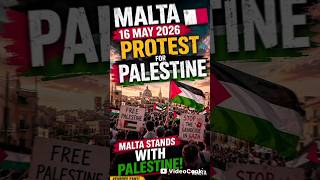 🇲🇹 Malta Me Palestine Ke Support Me Bada Protest! 🇵🇸  16/5/26 Shorts #gaza #palestine #save #europe
