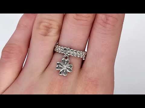 Каблучка срібна жіноча БС2303 розмір 18, видео 1