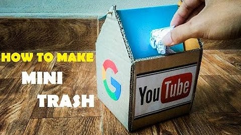 Do It Yourself Trash Bin Using Paper - Reuse Crafts | Làm thùng rác bằng bìa carton
