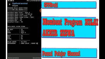BELAJAR CPPDROID BG.7A : Program Menghitung Nilai Akhir Siswa Menggunakan Fungsi IF - CPP Android