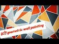 diy geomatrical wall paint || how to paint geometric wall,diwali special decoration