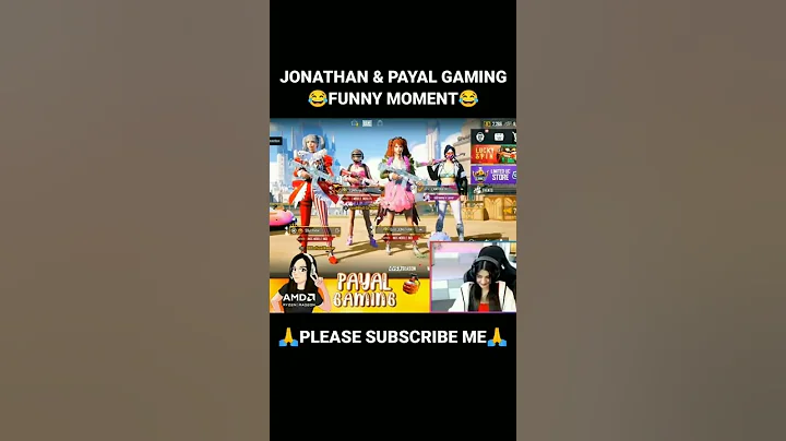 😜 @JONATHANGAMINGYT & @PAYALGAMING FUNNY MOMENT 😂 #jonathangaming #payalgaming #bgmi #shorts