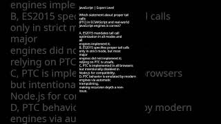 ECMAScript and JavaScript Engines Proper Tail Calls Explained #JavaScriptEngines #TailCalls #Program