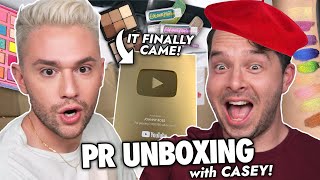 PR UNBOXING with Casey ... He's Back!!! ⭐️ (Unboxing My 1 MILLION Subscribers Plaque)