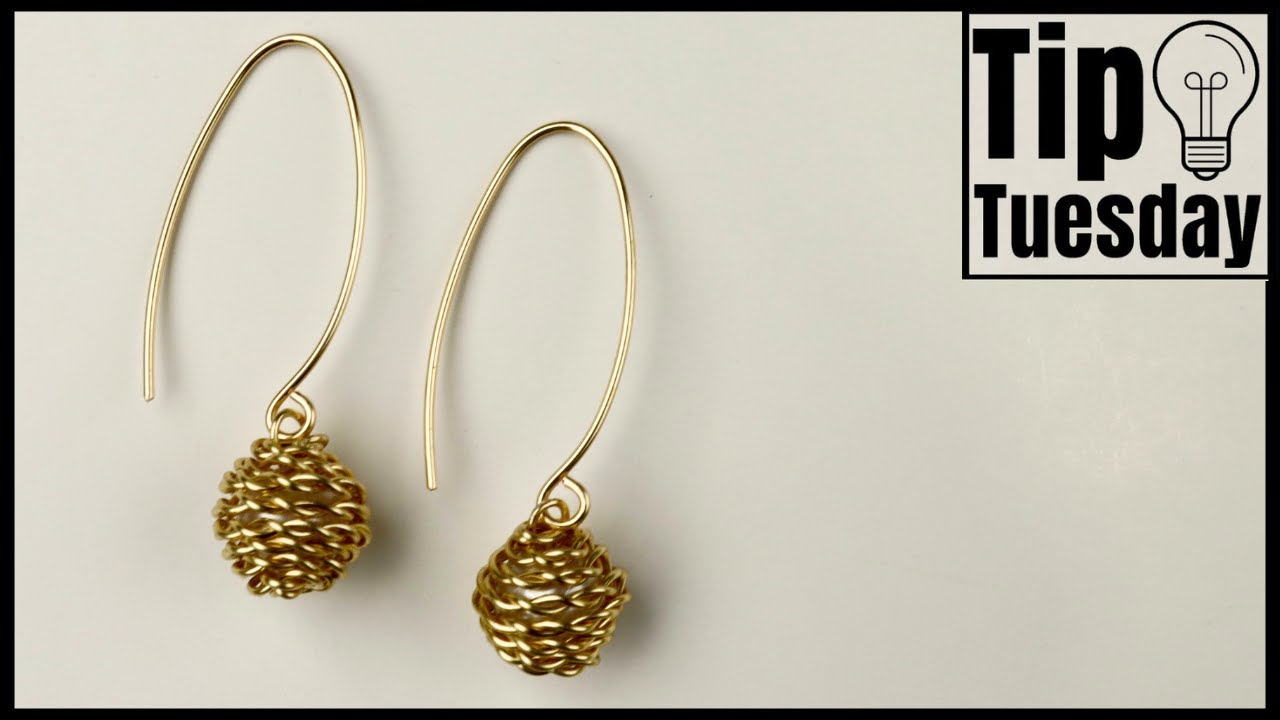 Twisted Wire Bead Drop Earrings Tutorial