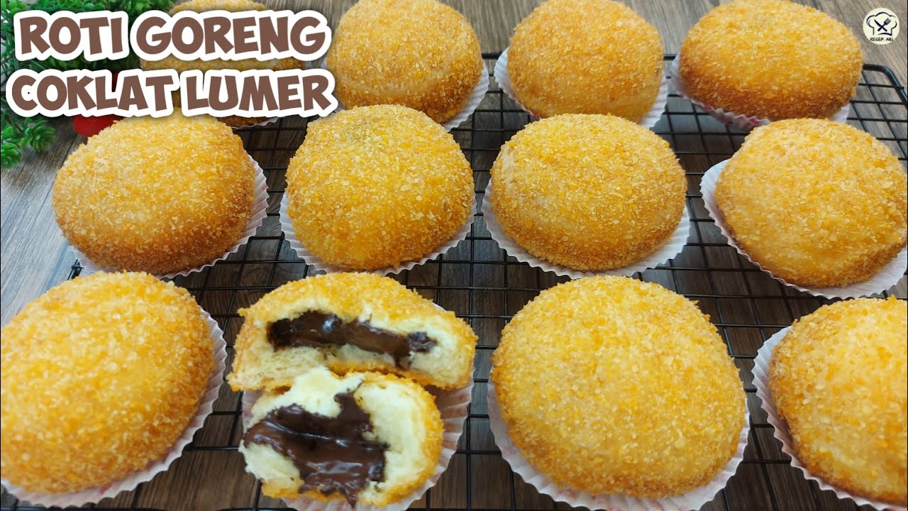 RESEP ROTI GORENG ISI COKLAT GARING CRISPY LUARNYA EMPUK DAN LEMBUT ROTINYA