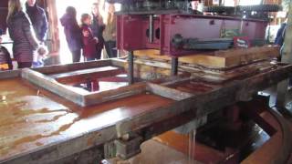 B.F. Clyde cider mill demonstration