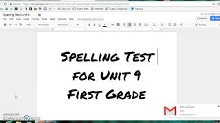 Spelling Test Unit 9