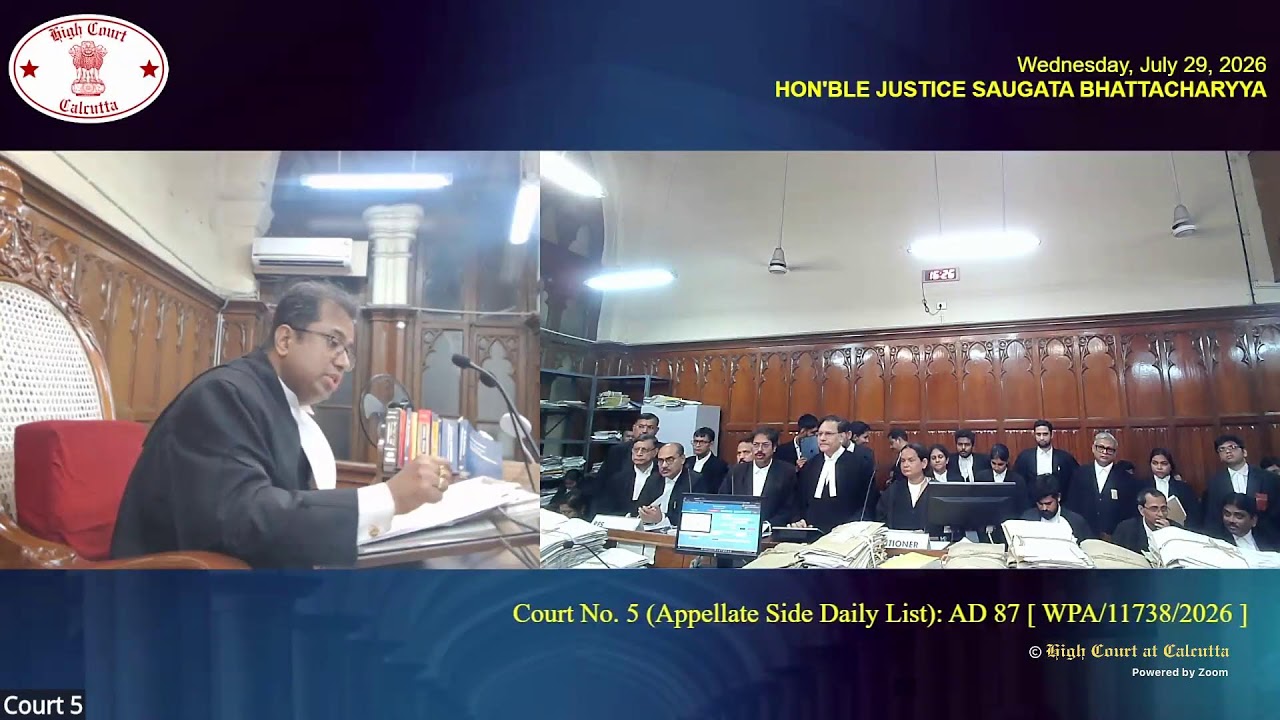 29 July 2026 | Court No. 5 | Live Streaming of the Court proceedings.