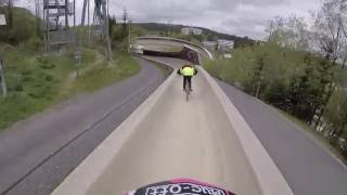 *INSANE MOUNTAIN BIKE BOBSLED RUN DOWN AN OLYMPIC TRACK!!!*