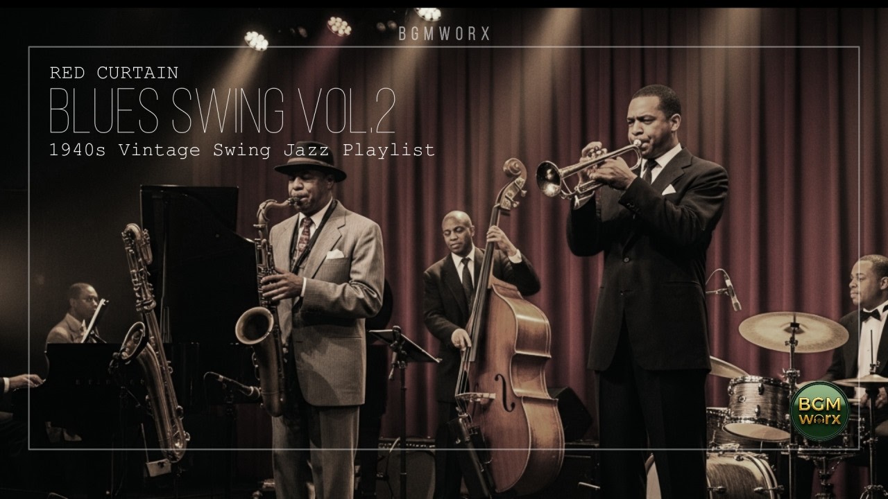 Red Curtain Blues Swing Vol. 2 🎷 | 1940s Blues Swing Jazz for Study, Work & Late Night Relaxation