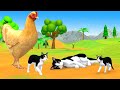 बिल्ली का बच्चा की माँ मुर्गी Billi Ki Maa Murgi Ki Kahani Cat &amp; MOTHER Hen Helps Kitten Moral Story