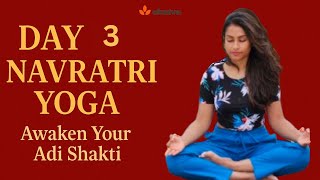 Day 3 Navratri Yoga | Balance & Harmony Flow for Heart Opening + Guided Meditation | Chandraghanta