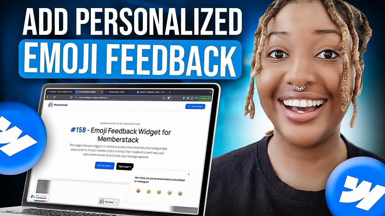 #158 - Emoji Feedback Widget for Memberstack tutorial
