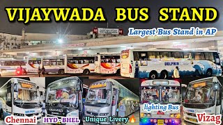 VIJAYAWADA BUS STAND | 50+ platform| Busiest bus stand🔥 Hyderabad, Vizag, Tirupathi #bus #volvo screenshot 5