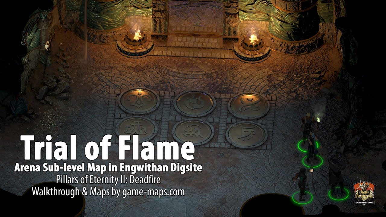 Trial of Flame Puzzle Engwithan Digsite Pillars of
