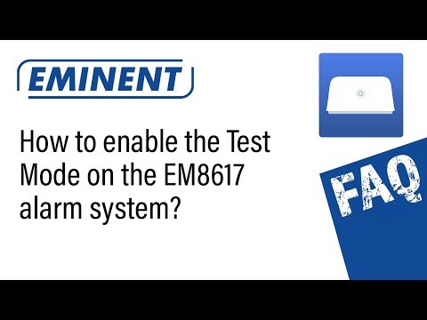 How tot enable the test mode on the EM8617 alarm system?