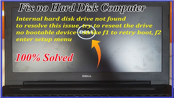 Intenal Hard Disk Drive Not Found Dell | How To Fix Dell Computer Hard Drive Not Detected