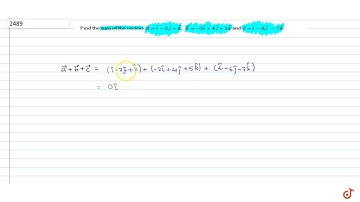 Find the sum of the vectors ` - gt a= hat i-2 hat j+ hat k , - gt b=-2 hat i+4 hat j+5 hat k` an...