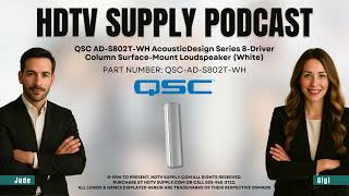 QSC AD-S802T-WH AcousticDesign Series 8-Driver Column Surface-Mount Loudspeaker (White)