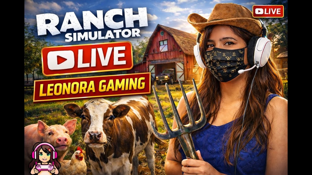 Ranch Simulator LIVE Hindi 🔴 | Girl Gamer Farming Gameplay | LEONORA GAMING