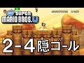 New スーパーマリオブラザーズU 隠しゴール 攻略 - デザートさばく: 坂道ゴロゴロ ガボンのてっきゅう