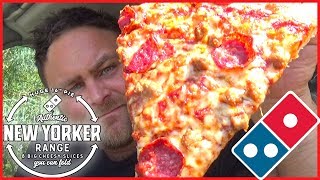 Domino's New Yorker Pizza Review - Australia's First Review 🍕 big cheese, pepperoni & sausage.