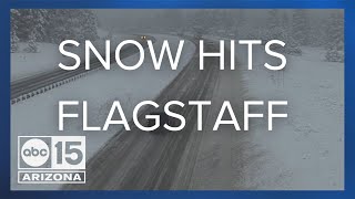 I-17 NB shut down near Flagstaff due to snow