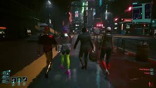 Cyberpunk 2077 Walking and Driving in Night City ambient noise