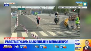 Jules Ribstein Médaille Au Para Triathlon Des Jo De Paris