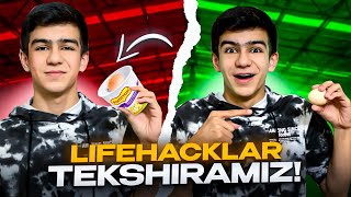 LIFEHACK VA CHALLENGELARNI TEKSHIRIB KO'RAMIZ🔥Qilomasam ACHCHIQ ROLTON YIYMAN😳