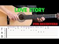 LOVE STORY Easy Guitar Melody Lesson For Beginners With Tabs Andy Williams 