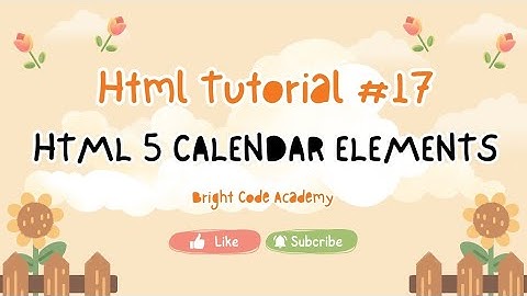 HTML5 Date & Time Input Types Explained in Urdu / Hindi | Calendar Input Types in HTML5 (lec #17)