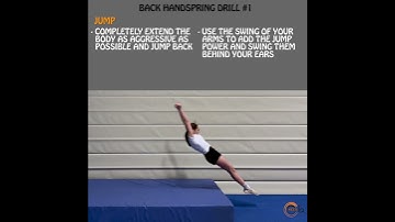Back handspring drill #1- tumbling