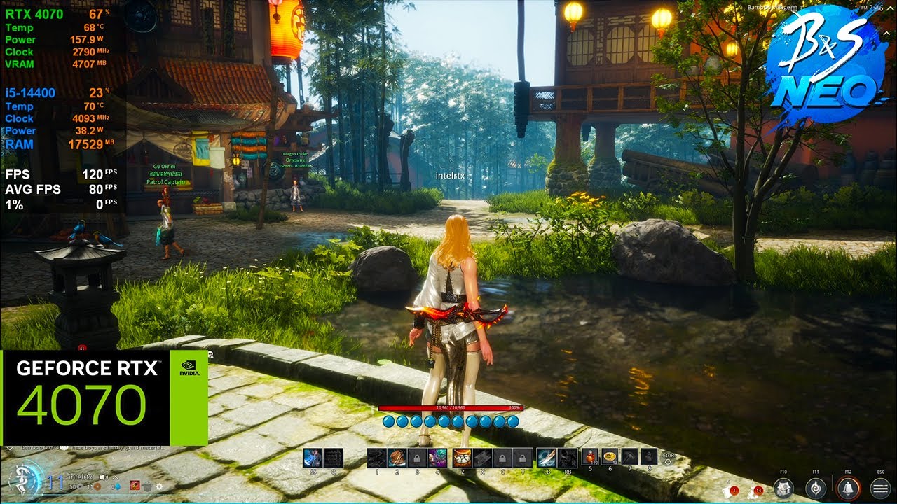 Blade & Soul Neo : RTX 4070 12GB ( Maximum Settings DLSS ON )