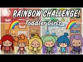 RAINBOW CHALLENGE 🌈 TODDLER GIRLS 🌈 TOCA BOCA 🌎