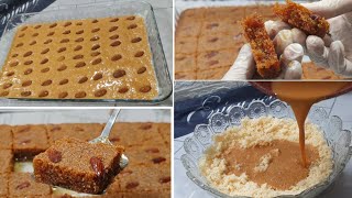 Arabic Dessert Basbousa Recipe Without Eggs ❗ Basbousa with Caramel So Yummy