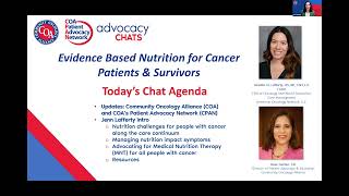 Evidence-Based Nutrition for Cancer Patients and Survivors: A CPAN Advocacy Chat