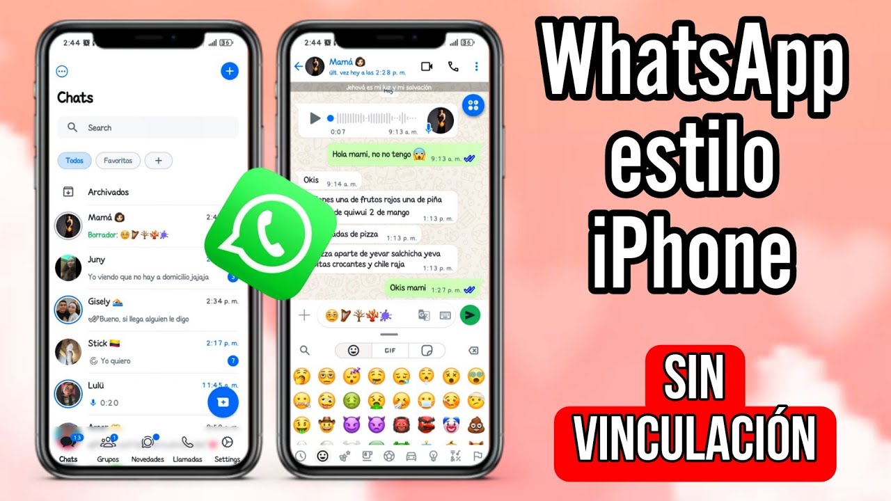 WhatsApp Estilo iPhone 10.41 SIN VINCULAR - NÚMERO DIRECTO 🔥