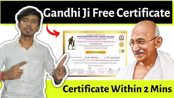 Gandhi Ji Certificate | Free Certificate | National Level Quiz On Mahatma Gandhi