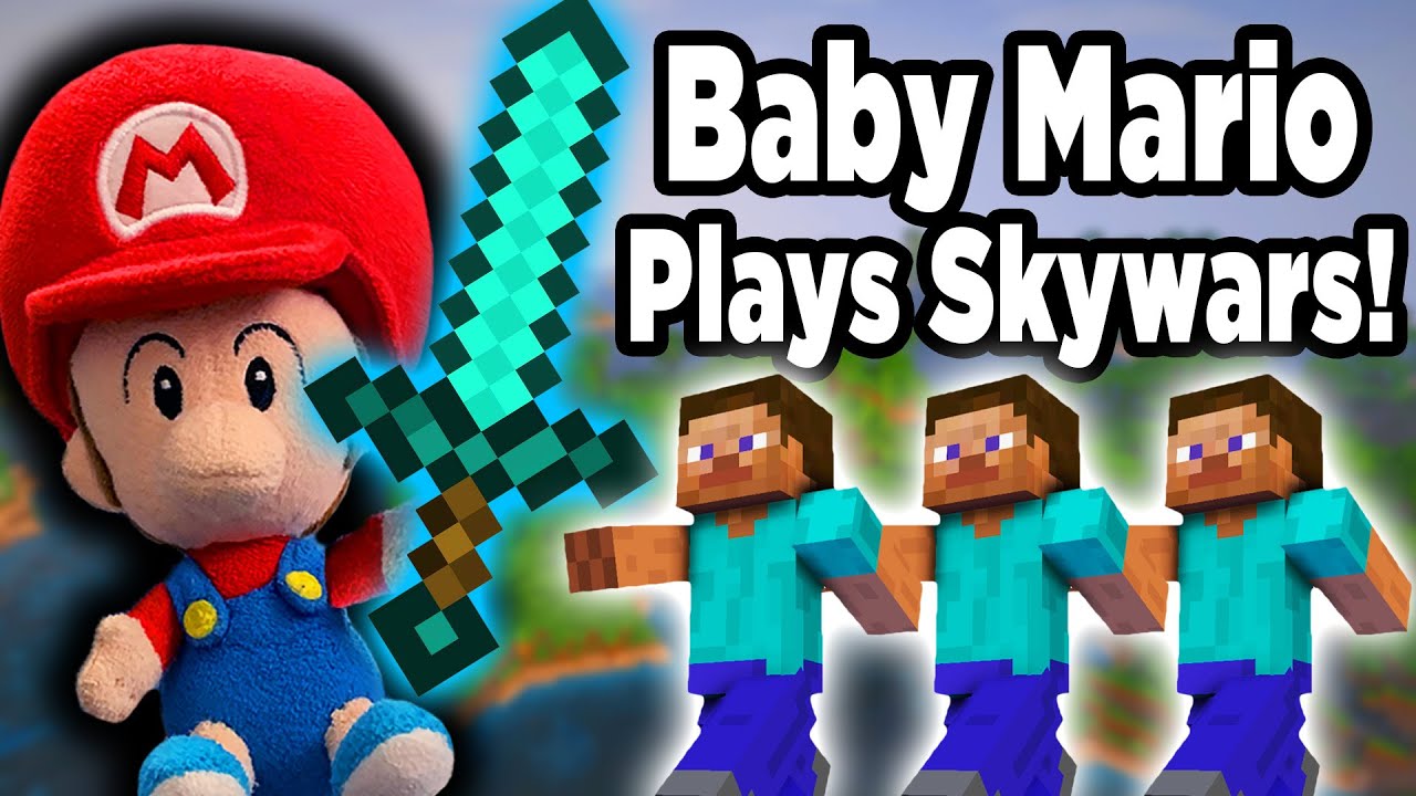 Baby Mario Plays Minecraft Skywars!